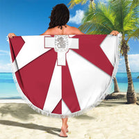 Malta Beach Blanket with Red White Crossburst Design - Wonder Print Shop