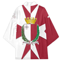 Malta Kimono with Red White Crossburst Design - Wonder Print Shop