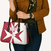 Malta Leather Bag with Red White Crossburst Design - Wonder Print Shop