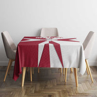 Malta Tablecloth with Red White Crossburst Design - Wonder Print Shop