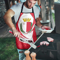 Malta Apron with Red White Swirl Design - Wonder Print Shop