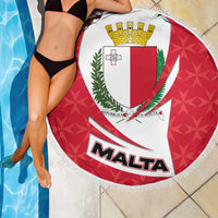 Malta Beach Blanket with Red White Swirl Design - Wonder Print Shop