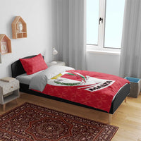 Malta Bedding Set with Red White Swirl Design - Wonder Print Shop