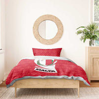 Malta Bedding Set with Red White Swirl Design - Wonder Print Shop
