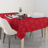 Malta Tablecloth with Red White Swirl Design - Wonder Print Shop