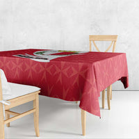 Malta Tablecloth with Red White Swirl Design - Wonder Print Shop