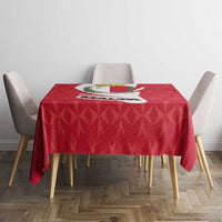 Malta Tablecloth with Red White Swirl Design - Wonder Print Shop
