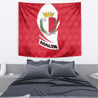 Malta Tapestry with Red White Swirl Design - Wonder Print Shop