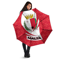 Malta Umbrella with Red White Swirl Design - Wonder Print Shop