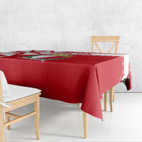 Malta Tablecloth with Red White Starburst Design - Wonder Print Shop