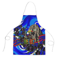 Belize Independence Day 1981 Apron Toucan Mayan Pyramid Black Orchid Patriotic