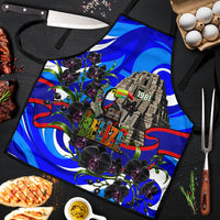 Belize Independence Day 1981 Apron Toucan Mayan Pyramid Black Orchid Patriotic