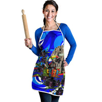 Belize Independence Day 1981 Apron Toucan Mayan Pyramid Black Orchid Patriotic