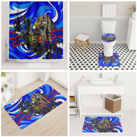 Belize Independence Day 1981 Bathroom Set Toucan Mayan Pyramid Black Orchid Patriotic