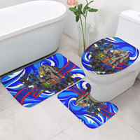 Belize Independence Day 1981 Bathroom Set Toucan Mayan Pyramid Black Orchid Patriotic