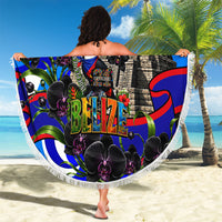 Belize Independence Day 1981 Beach Blanket Toucan Mayan Pyramid Black Orchid Patriotic