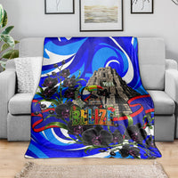 Belize Independence Day 1981 Blanket Toucan Mayan Pyramid Black Orchid Patriotic