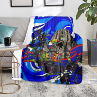 Belize Independence Day 1981 Blanket Toucan Mayan Pyramid Black Orchid Patriotic