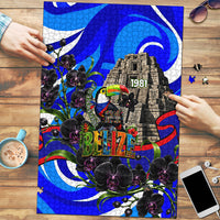 Belize Independence Day 1981 Puzzle Toucan Mayan Pyramid Black Orchid Patriotic
