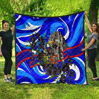 Belize Independence Day 1981 Quilt Toucan Mayan Pyramid Black Orchid Patriotic