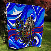 Belize Independence Day 1981 Quilt Toucan Mayan Pyramid Black Orchid Patriotic