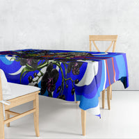 Belize Independence Day 1981 Tablecloth Toucan Mayan Pyramid Black Orchid Patriotic