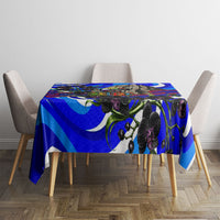 Belize Independence Day 1981 Tablecloth Toucan Mayan Pyramid Black Orchid Patriotic