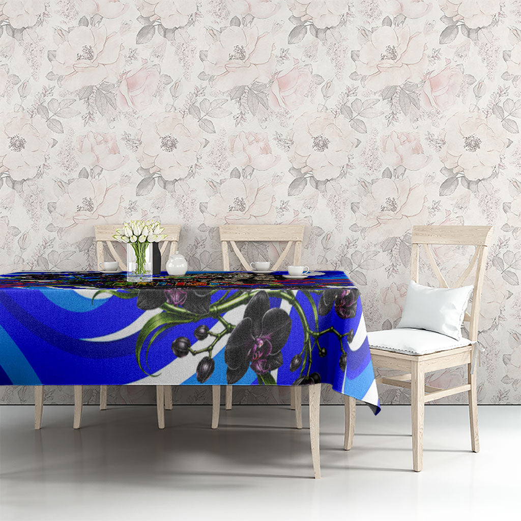 Belize Independence Day 1981 Tablecloth Toucan Mayan Pyramid Black Orchid Patriotic
