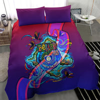 Belize Independence Day September 21 Bedding Set Vibrant Tropical Sea Turtle Patriotic