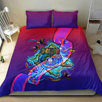 Belize Independence Day September 21 Bedding Set Vibrant Tropical Sea Turtle Patriotic