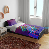 Belize Independence Day September 21 Bedding Set Vibrant Tropical Sea Turtle Patriotic