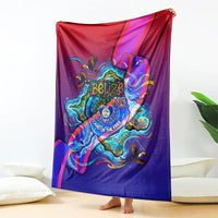 Belize Independence Day September 21 Blanket Vibrant Tropical Sea Turtle Patriotic