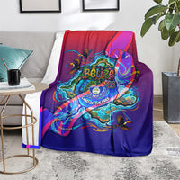Belize Independence Day September 21 Blanket Vibrant Tropical Sea Turtle Patriotic