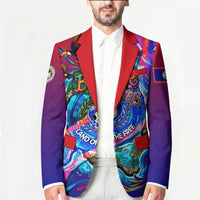 Belize Independence Day September 21 Blazer Vibrant Tropical Sea Turtle Patriotic