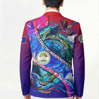 Belize Independence Day September 21 Blazer Vibrant Tropical Sea Turtle Patriotic