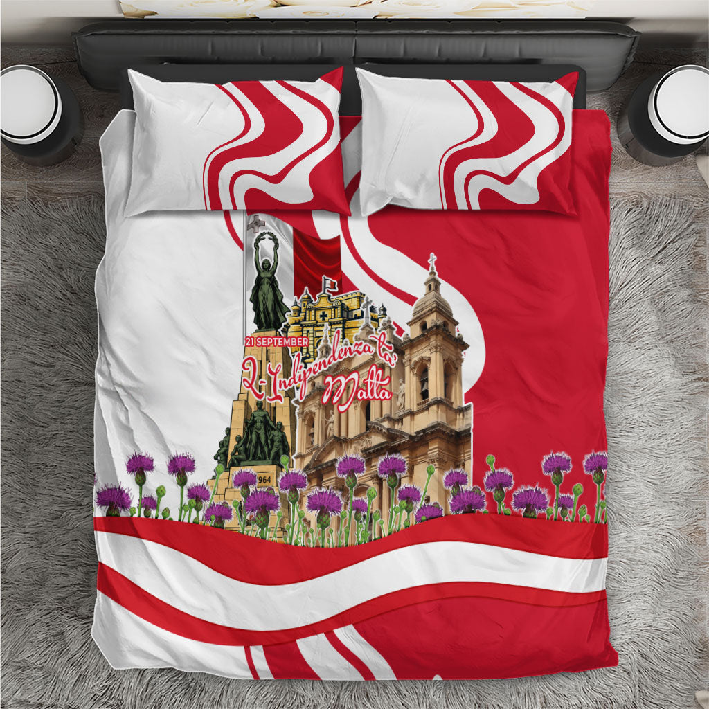 Malta Independence Day Bedding Set Maltese Flag Cross Knight Born By The Sea