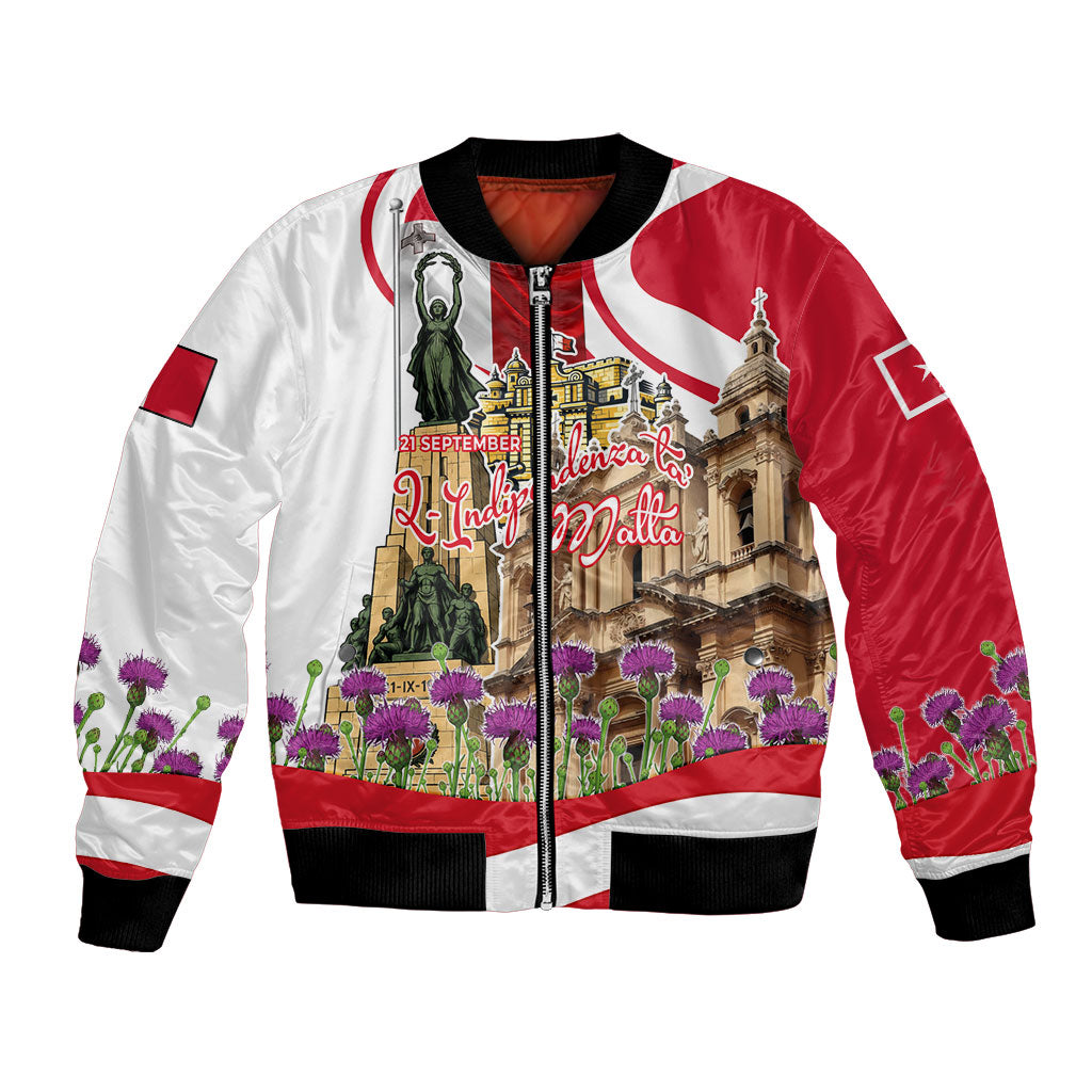 Malta Independence Day Bomber Jacket Maltese Flag Cross Knight Born By The Sea