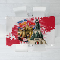 Malta Independence Day Tablecloth Maltese Flag Monument Coat Of Arms Halftone
