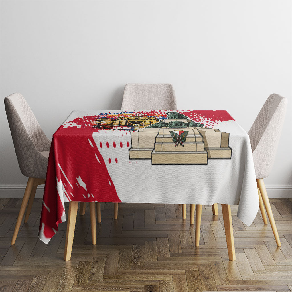 Malta Independence Day Tablecloth Maltese Flag Monument Coat Of Arms Halftone