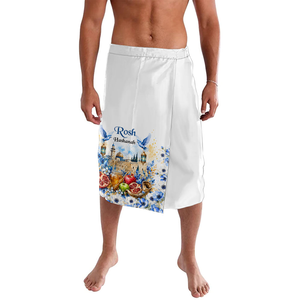 Rosh Hashanah Jewish New Year Lavalava Watercolor Floral Apples Honey - Shofar Jewish Holiday