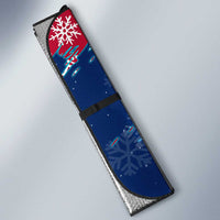 Norway Christmas Auto Sun Shade with Northern Lights Snowflake Pattern and Nordic Forest - Wonder Print Shop