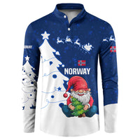 Norway Christmas Button Sweatshirt with Nordic Gnome Santa White Tree and Snowflake - Wonder Print Shop