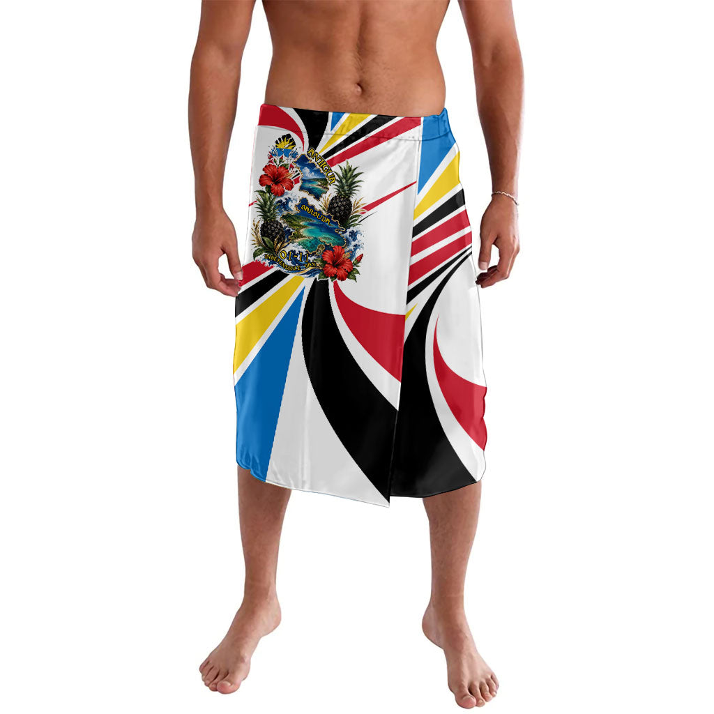 Antigua And Barbuda Independence Day Lavalava Tropical Island Map Floral Sunburst