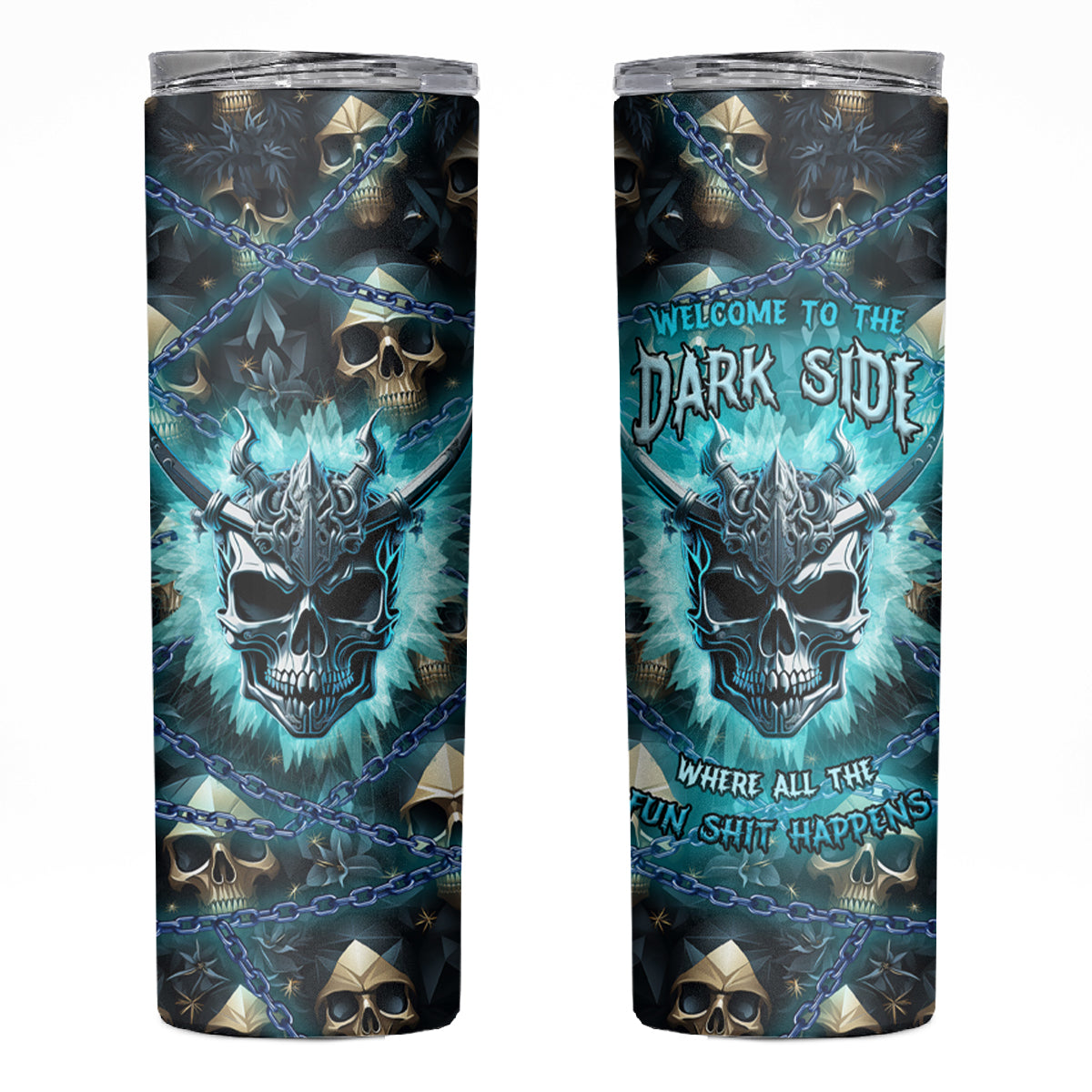 Welcome To The Dark Side Skinny Tumbler - Wonder Print Shop