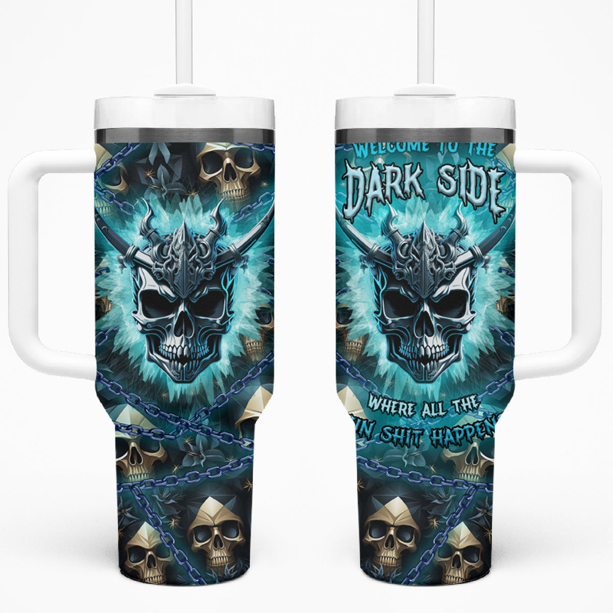 Welcome To The Dark Side Tumbler With Handle - Wonder Print Shop