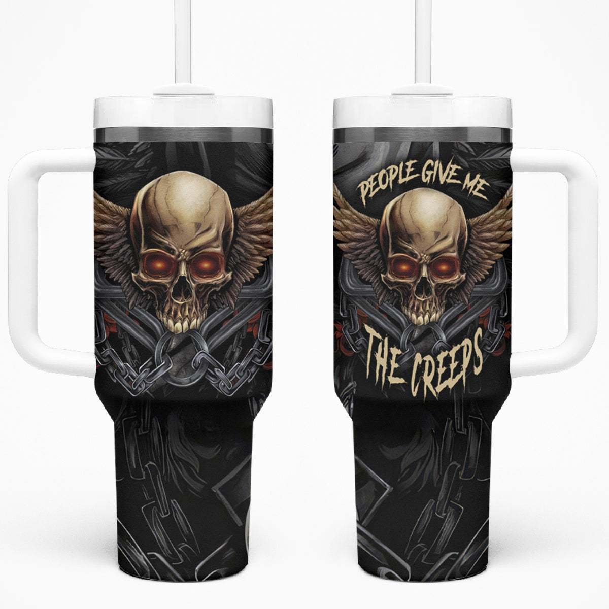 People Give Me The Creep Tumbler With Handle - Wonder Print Shop