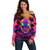 Foreuer Chasing Sunsets Skull Off Shoulder Sweater - Wonder Print Shop