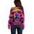 Foreuer Chasing Sunsets Skull Off Shoulder Sweater - Wonder Print Shop