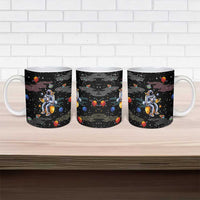 Funny Astronaut Fishing In Space Christmas Ceramic Mug Xmas Holiday Patterns - Wonder Print Shop