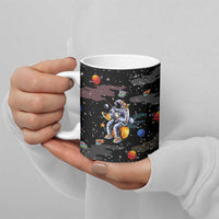 Funny Astronaut Fishing In Space Christmas Ceramic Mug Xmas Holiday Patterns - Wonder Print Shop